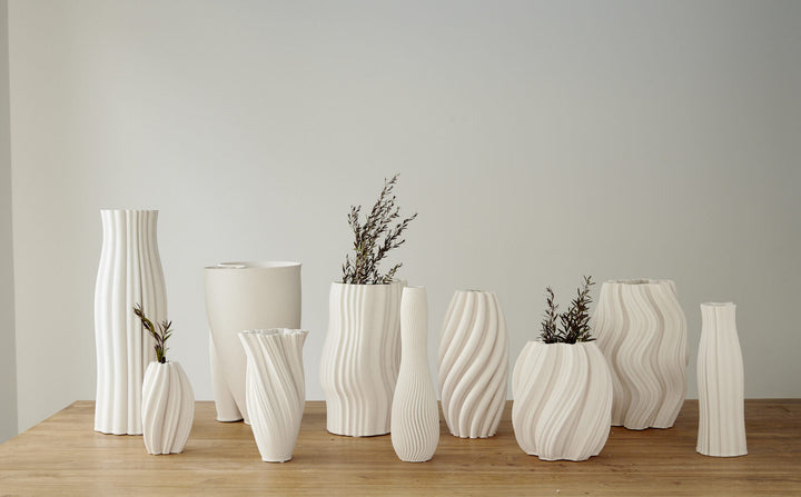 Harper White Vase | 30cm-Suzie Anderson Home