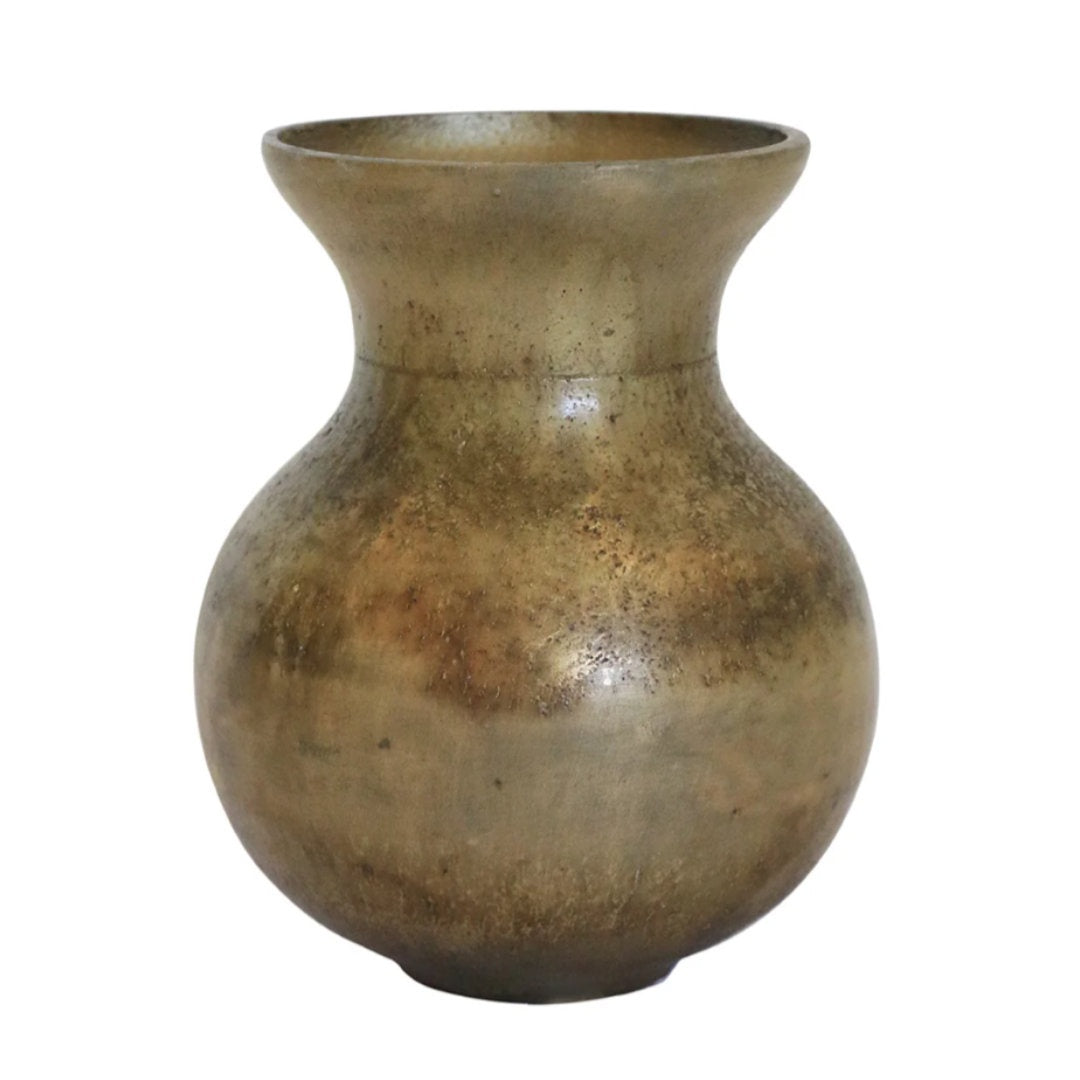 Haveli Fluted Vase | Antique Brass-Suzie Anderson Home