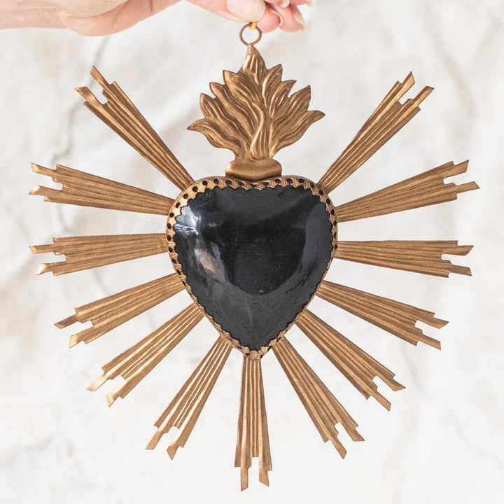 Sunrise Black Heart Ornament-Suzie Anderson Home