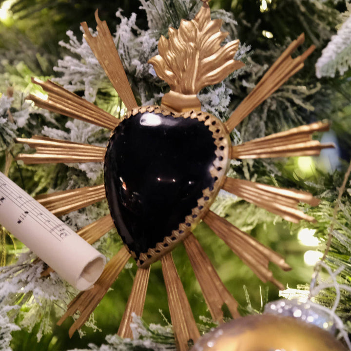 Sunrise Black Heart Ornament-Suzie Anderson Home