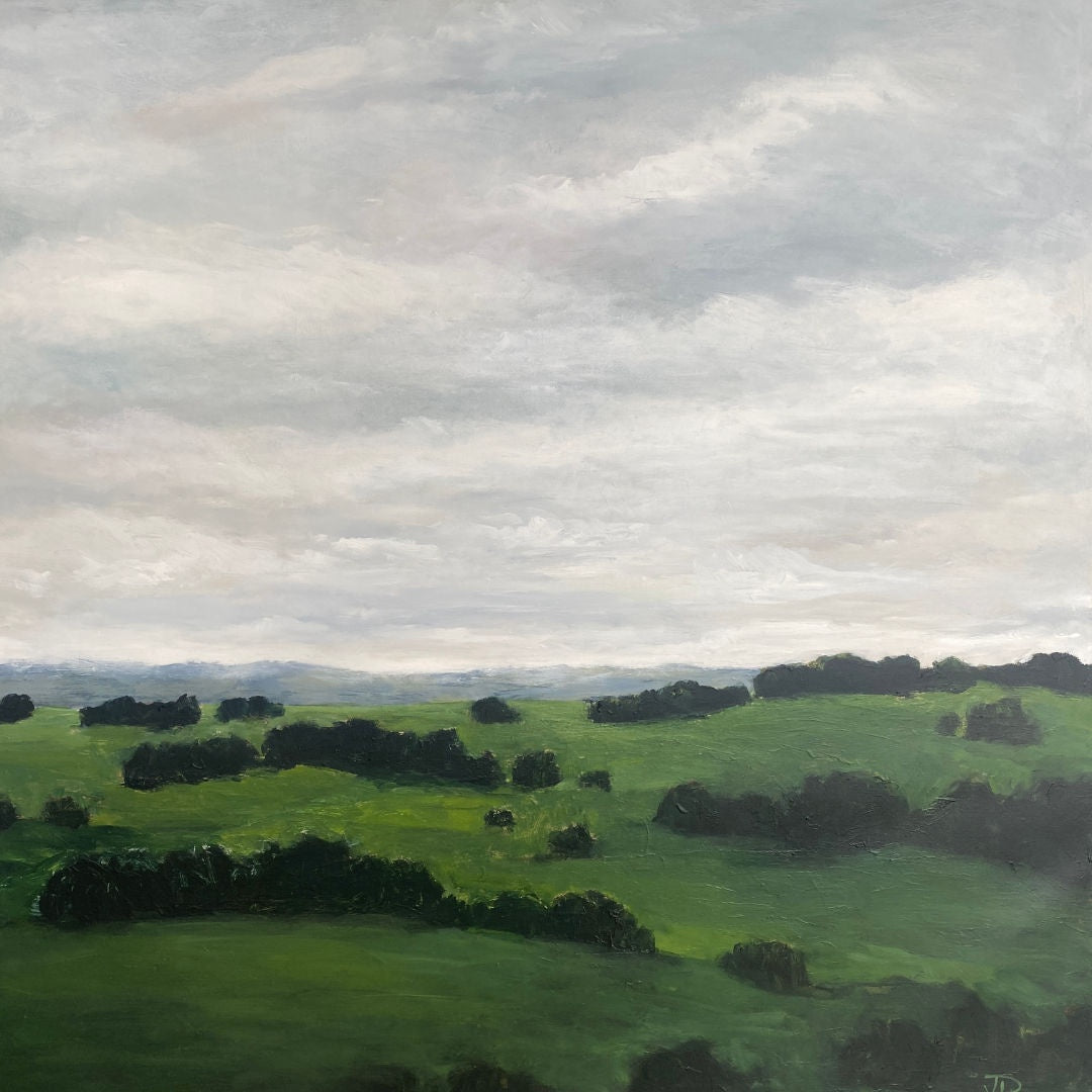 Highlands Landscape #9 | Jeannie Dolan | Acrylic on Canvas 105 x 105cm Framed Natural Oak-Suzie Anderson Home