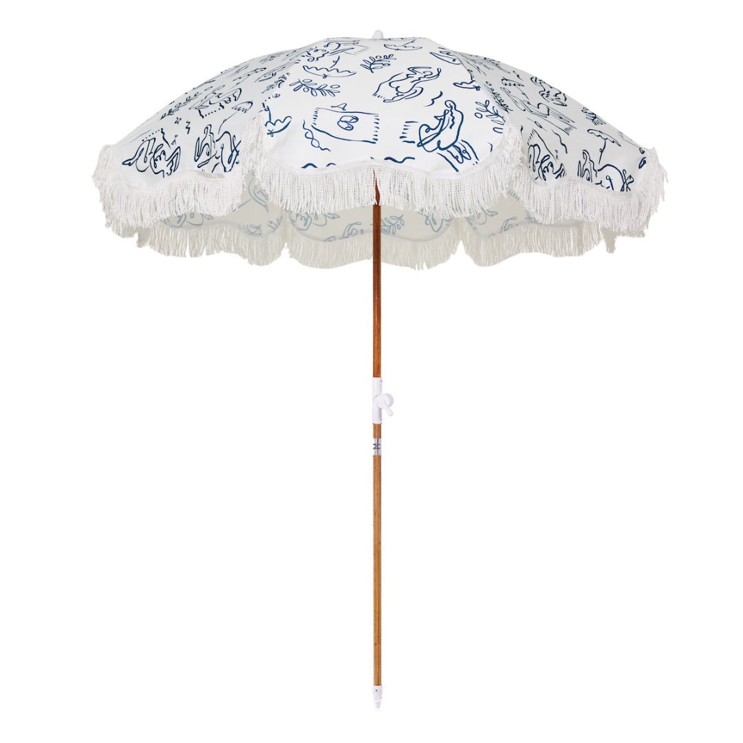 Holiday Beach Umbrella | Le Basque Navy | W168 x H183cm-Suzie Anderson Home