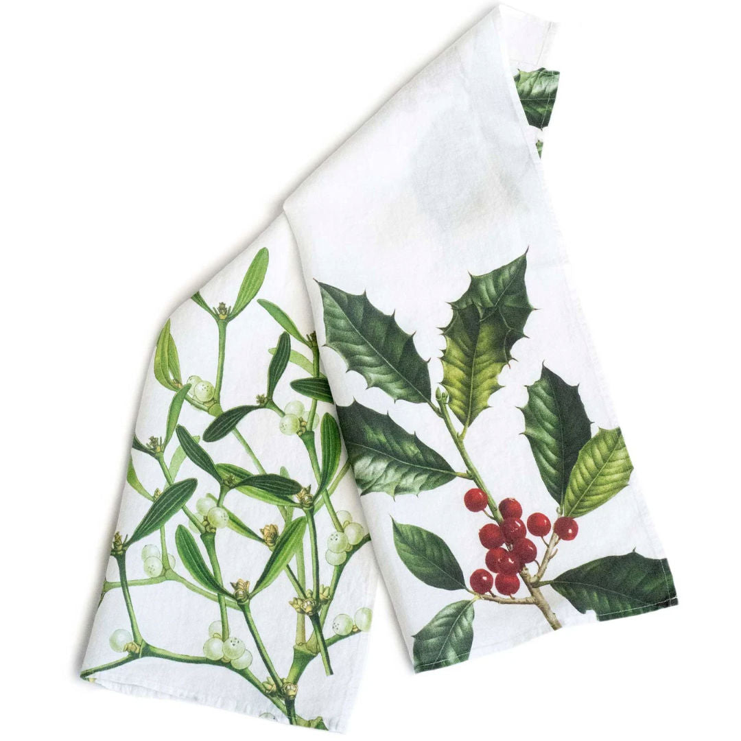 Holly & Mistletoe | Linen Napkin | SET OF 6-Suzie Anderson Home