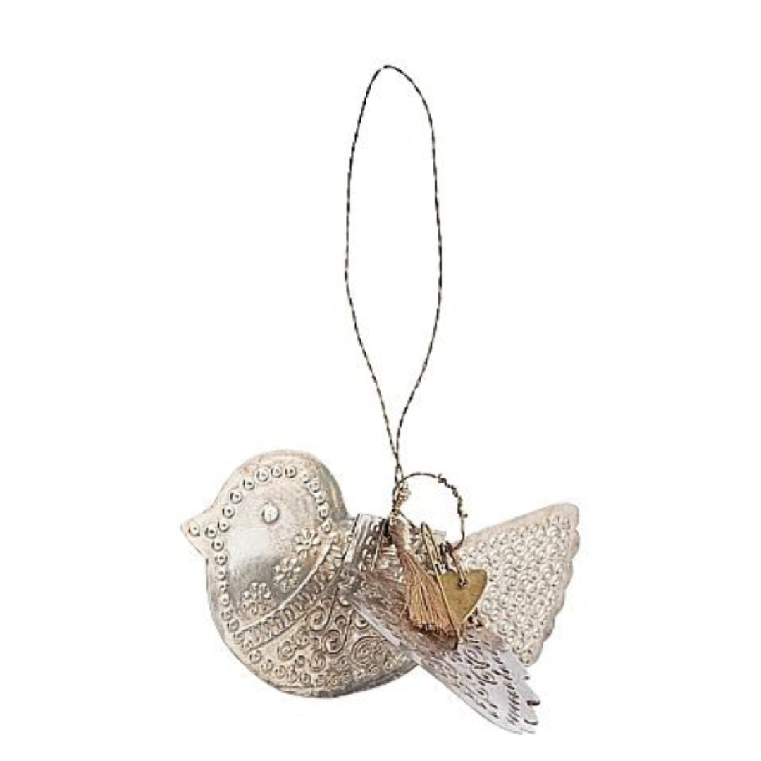 Honey Bird Embossed Silver | Danish Decoration-Suzie Anderson Home