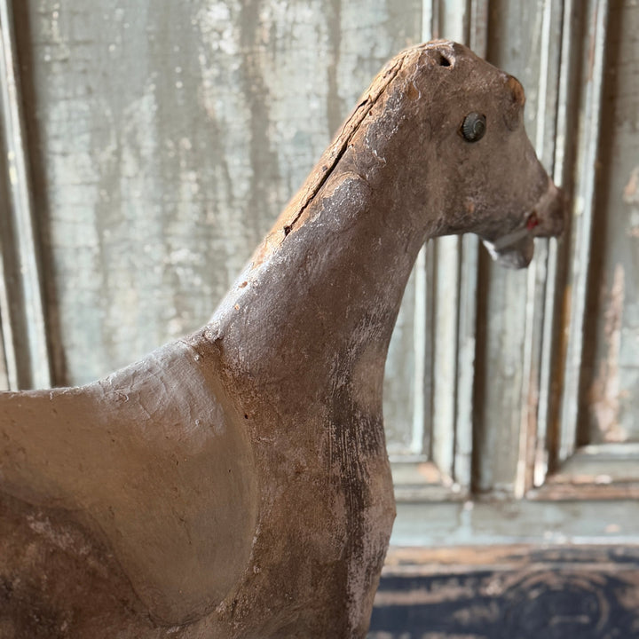 Antique French Papier Mache Decorative Horse (BOWRAL)-Suzie Anderson Home