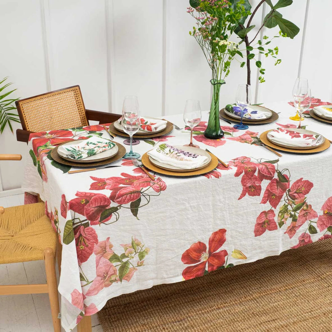 Climbing Flowers | Linen Tablecloth | 170 x 250cm