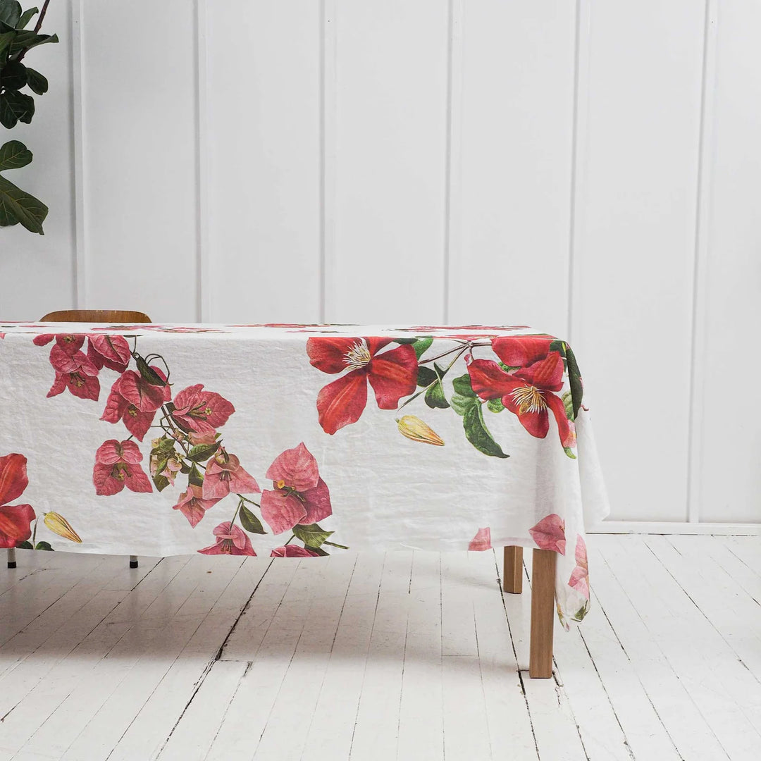 Climbing Flowers | Linen Tablecloth | 170 x 250cm