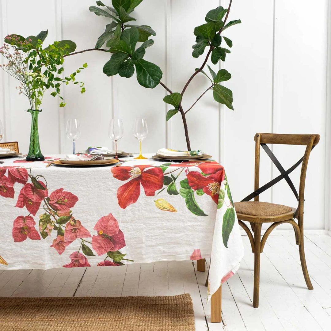 Climbing Flowers | Linen Tablecloth | 170 x 250cm