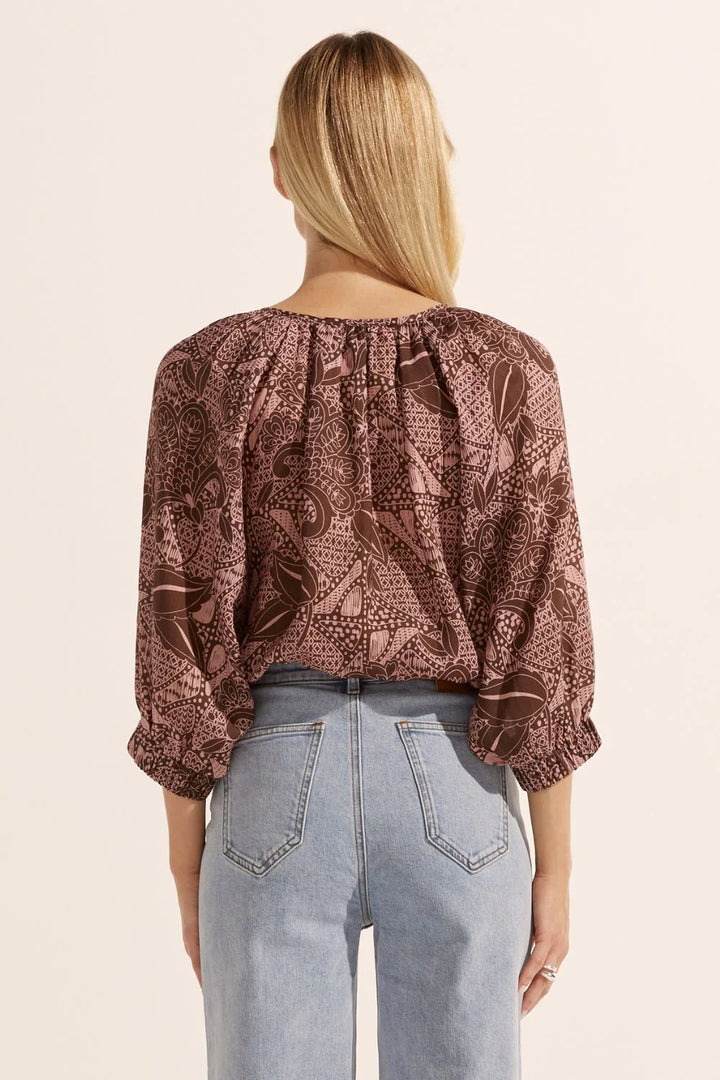 Zoe | Imbue Top | Cacao Batik