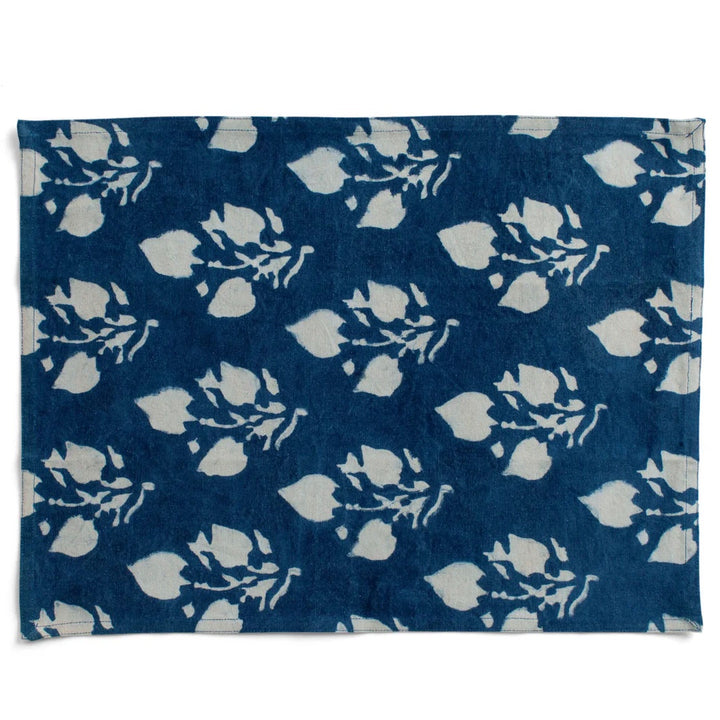 Indigo Leaf | SET OF 2 | Cotton Placemats-Suzie Anderson Home