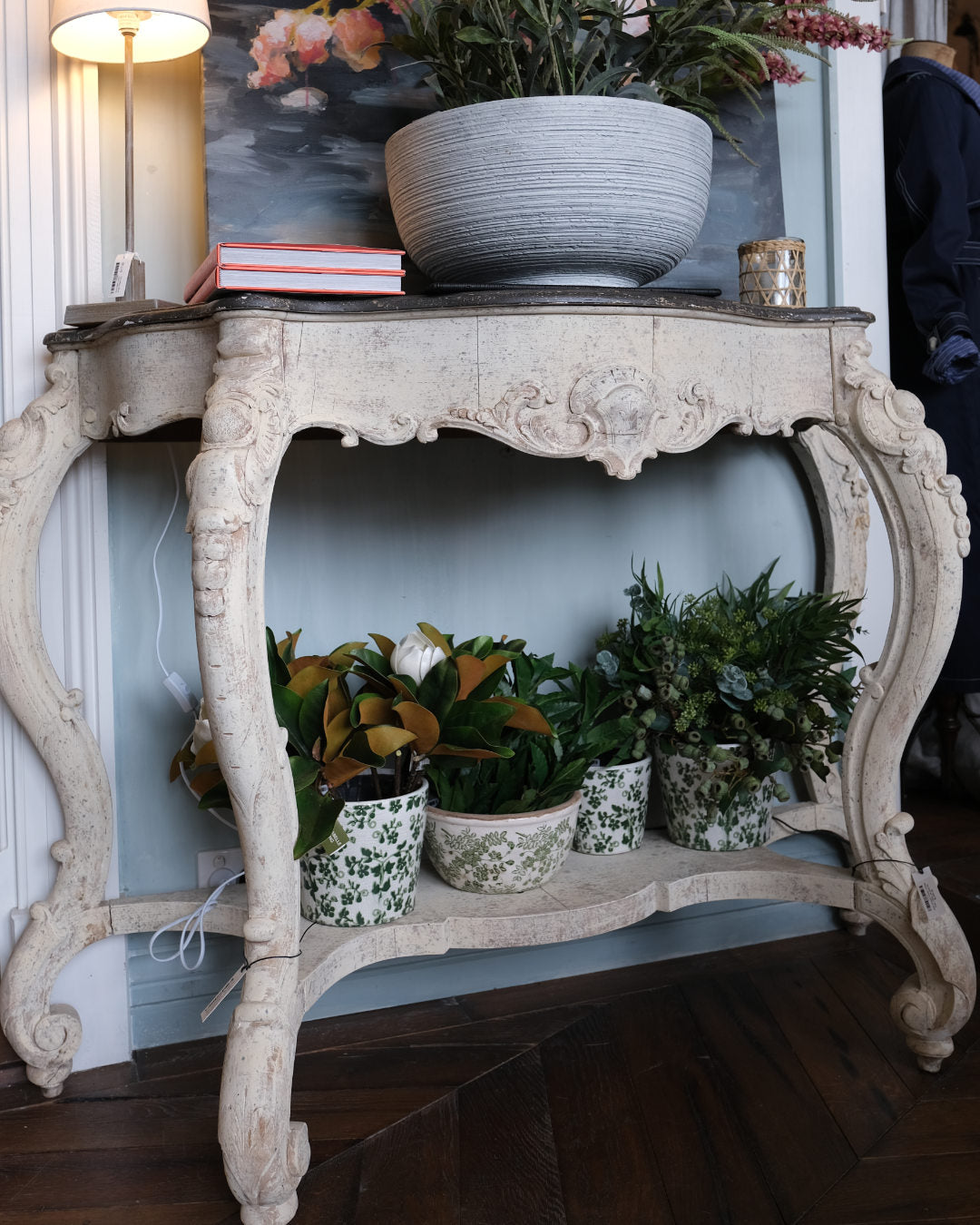 Italian Chestnut  Wall Console | Antique-Suzie Anderson Home