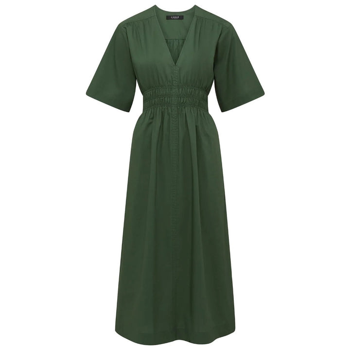 Cable | Bella Poplin Dress | Moss Green