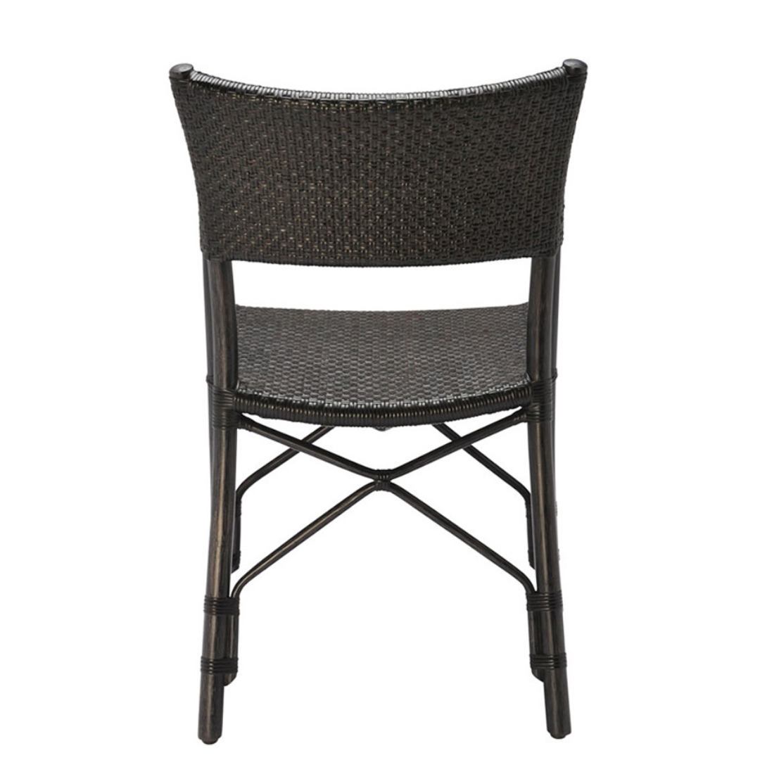 Janus et Cie Panini Handwoven Rattan Interior Chair | Ebony/Black Frame-Suzie Anderson Home