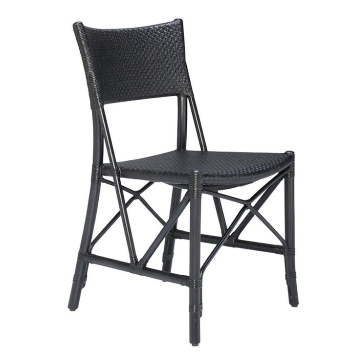 Janus et Cie Panini Handwoven Rattan Interior Chair | Ebony/Black Frame-Suzie Anderson Home