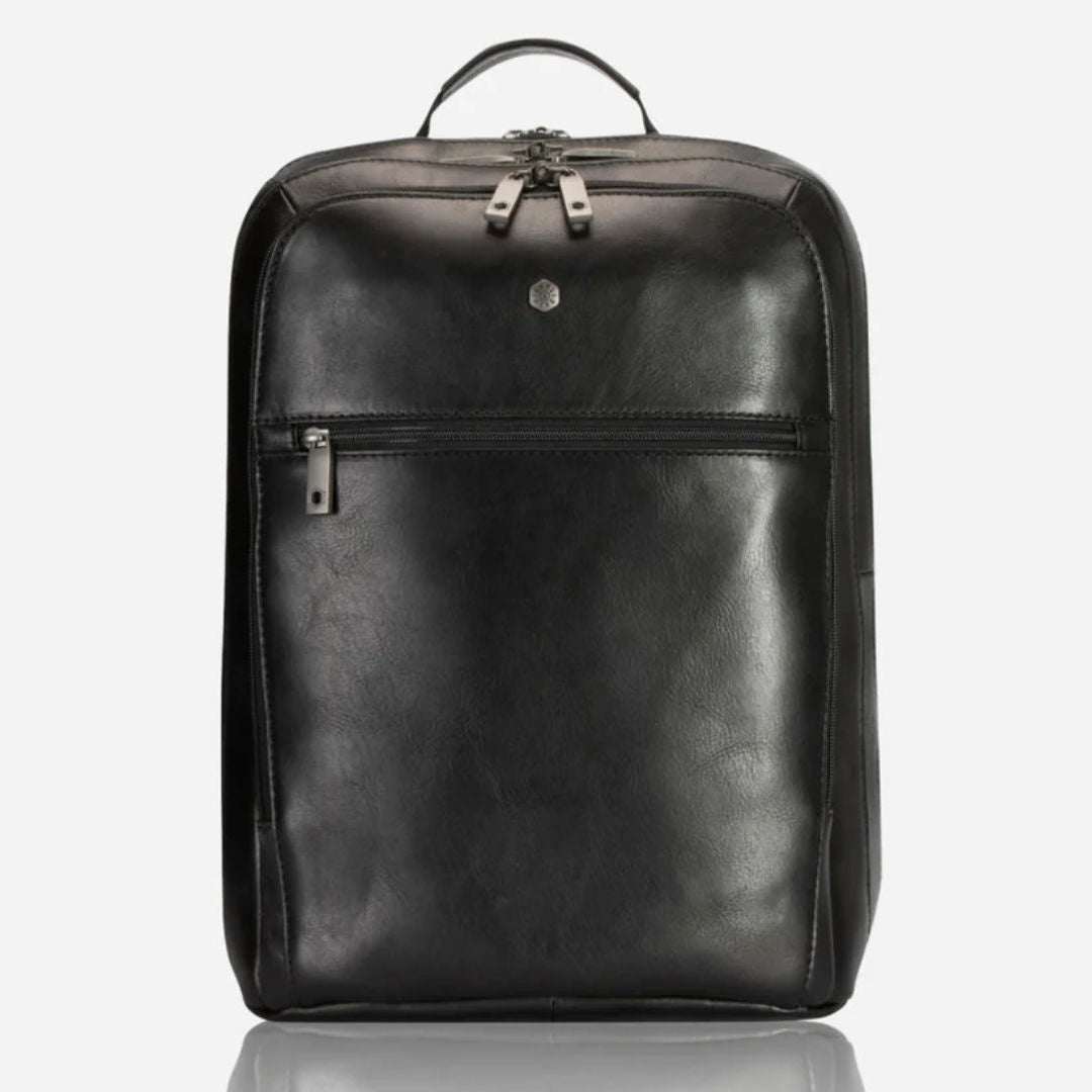 Jekyll | Montana Leather Laptop Bag | Black-Suzie Anderson Home