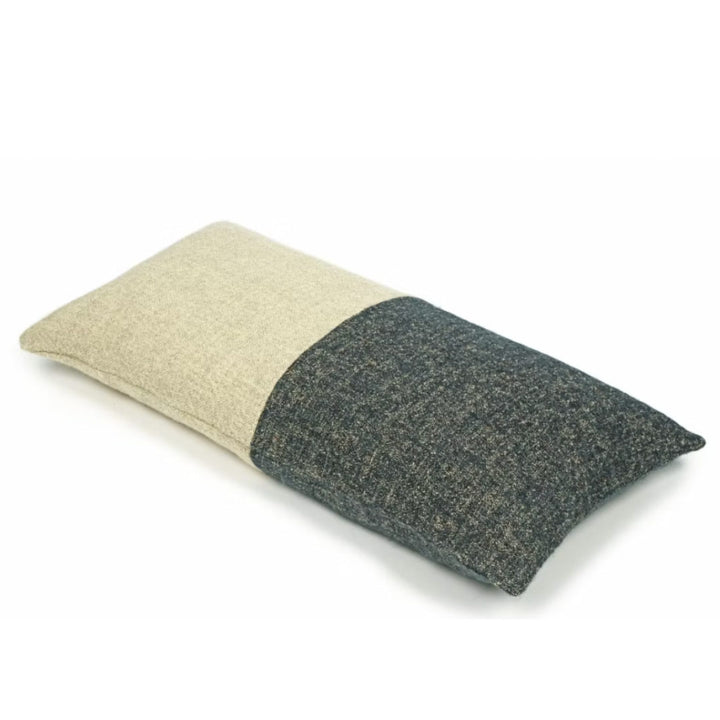 Jess Natural/Smoke Belgian Libeco Linen/Wool Cushion Cover | 40x80cm