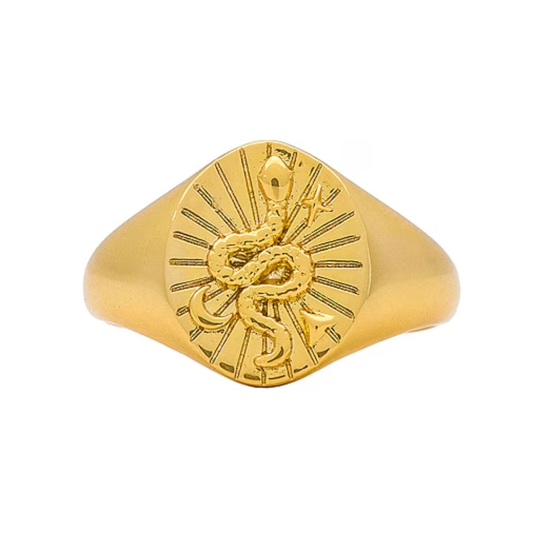 JM | Rebirth Signet Ring | 18K Gold Plated-Suzie Anderson Home