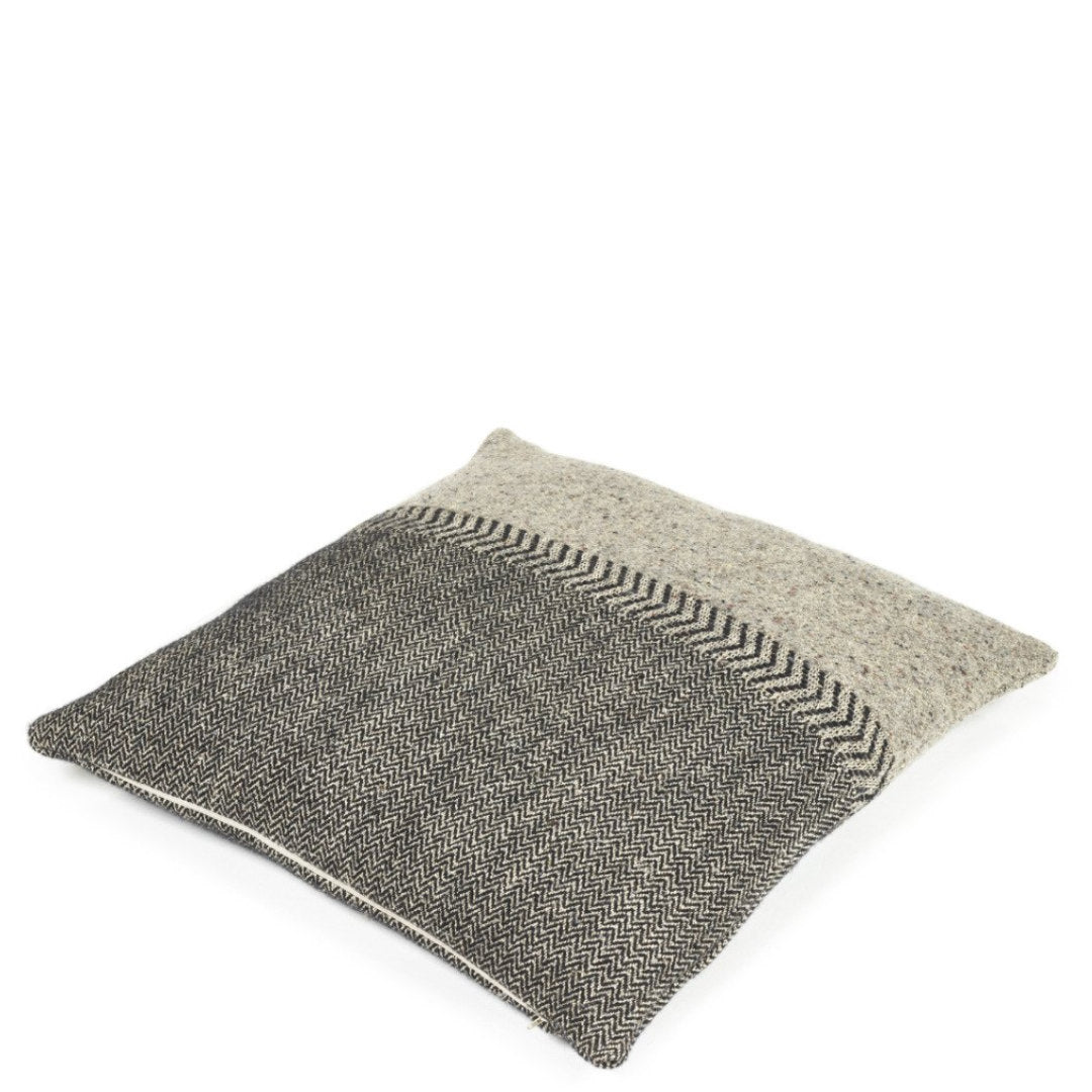 Jules Cushion Cover | Black Herringbone | 63x63cm | Libeco Linen-Suzie Anderson Home