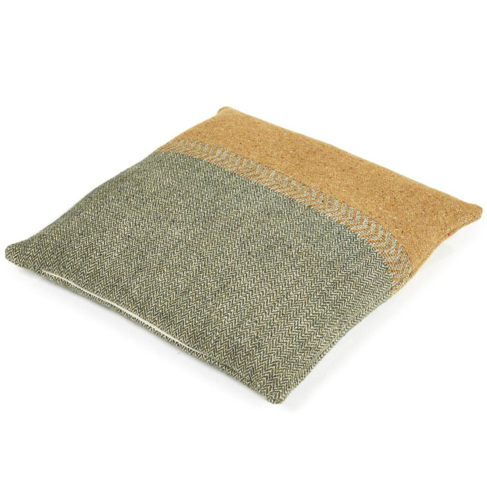 Jules Cushion Cover Green Herringbone | 63x63cm-Suzie Anderson Home