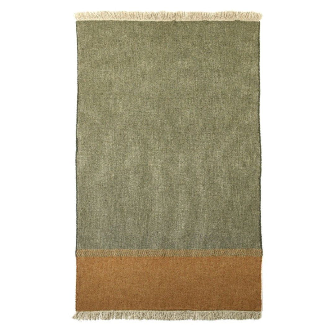 Jules Throw Blanket | Green Herringbone | 130x220cm | Wool/Linen-Suzie Anderson Home