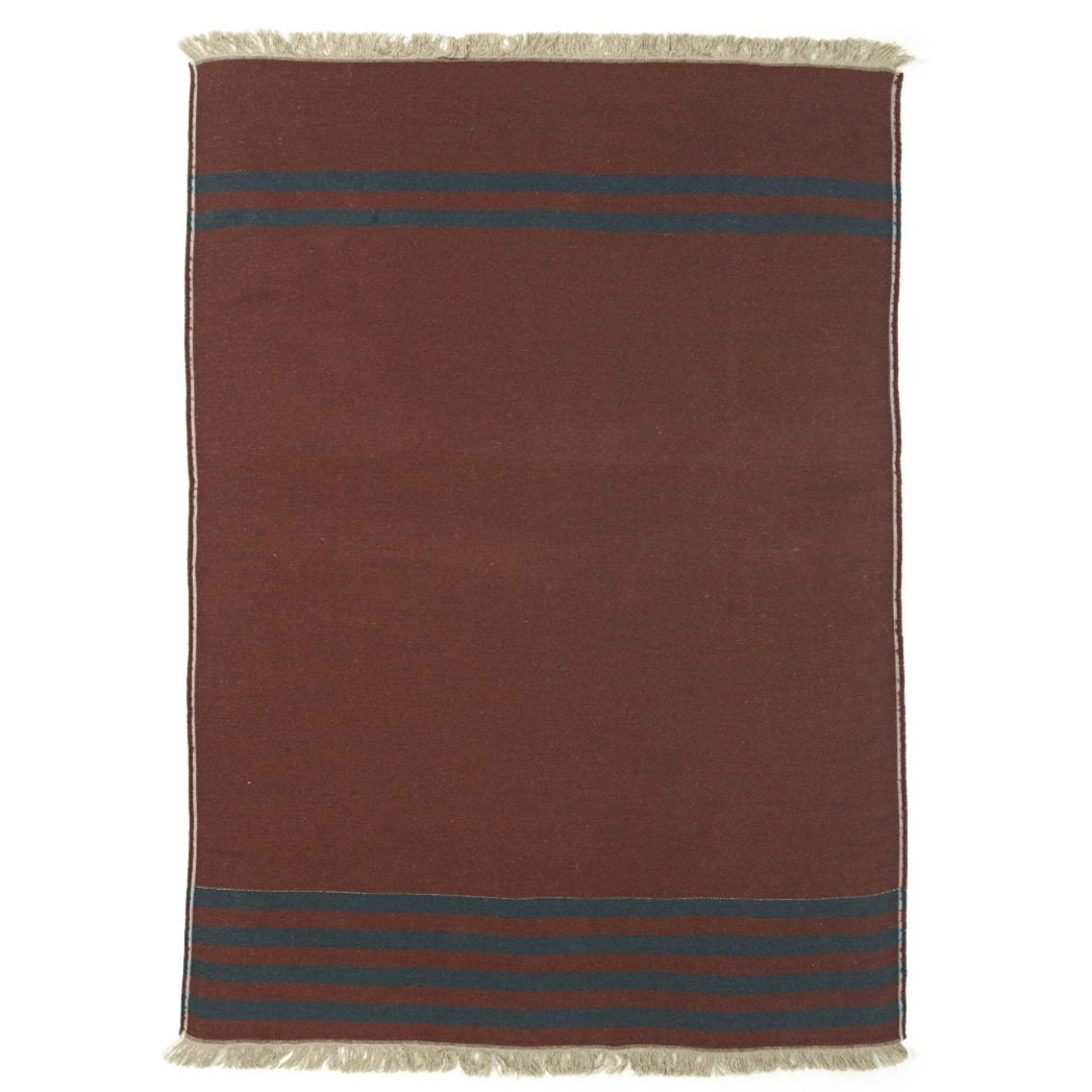 Libeco Linen Juniper Throw | 140 x 220cm | Leather / Wool