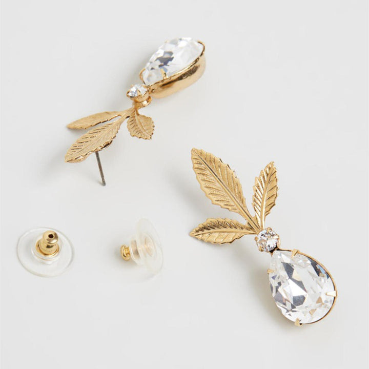 Justine Earrings | 24K Gold Plate with Swarovski Crystal-Suzie Anderson Home