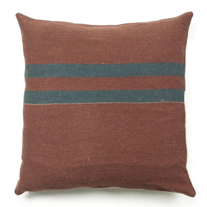 Libeco Linen Juniper Cushion Cover | 63 x 63cm | Leather / Wool