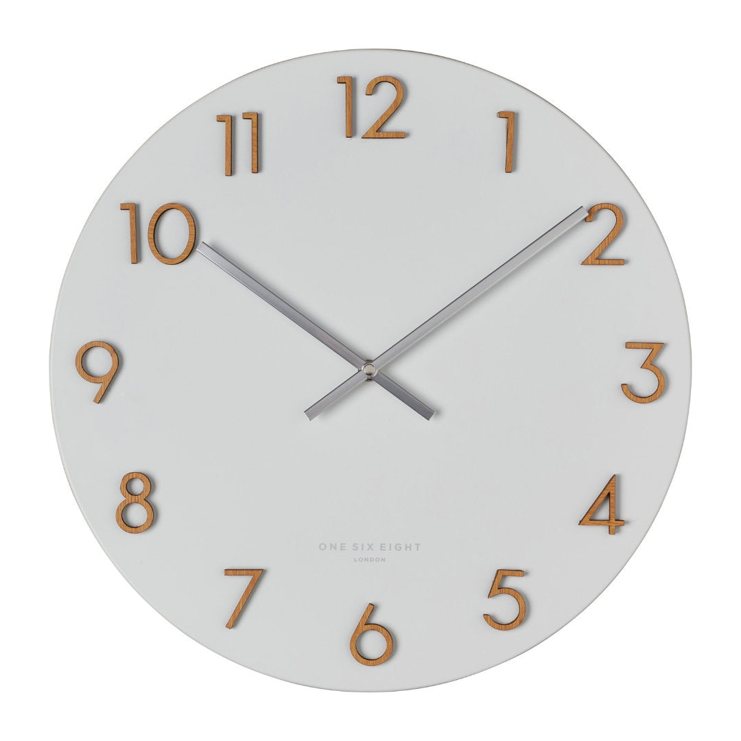 Katelyn Wall Clock | White Metal-Suzie Anderson Home