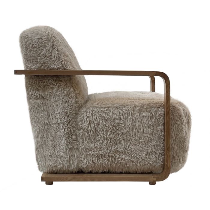 Mulligan Armchair | Faux Sheepskin Beige