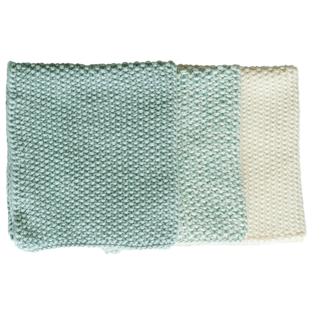 Lavette Face Cloths | Set of 3 | Duck Egg Blue-Suzie Anderson Home