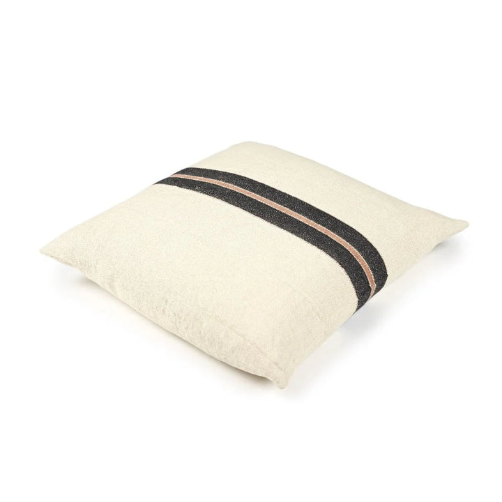 Libeco Patagonian Cushion Cover | Black Stripe | 63 x 63cm | Libeco Linen