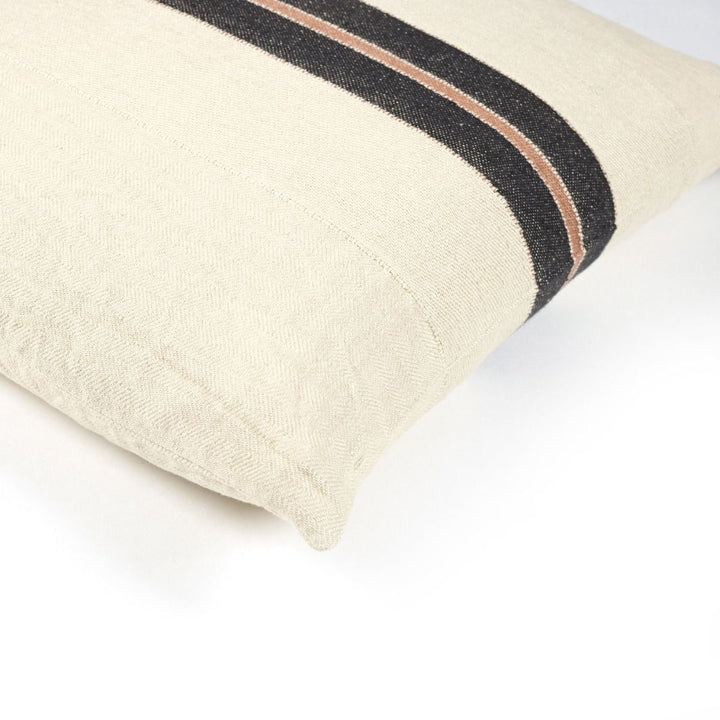 Libeco Patagonian Cushion Cover | Black Stripe | 63 x 63cm | Libeco Linen