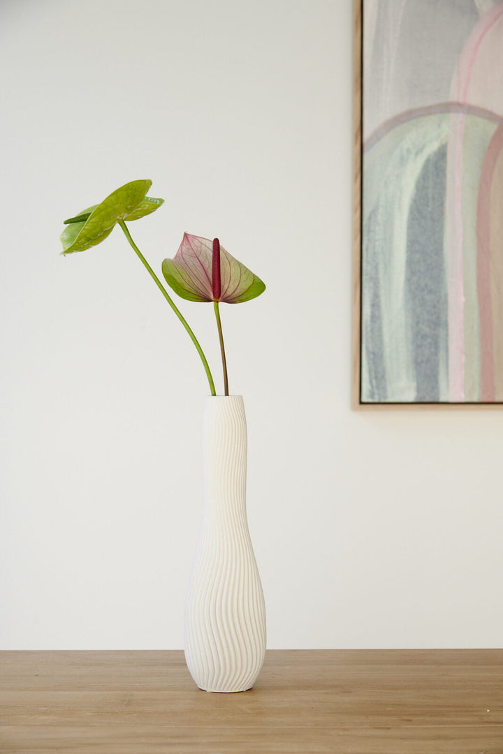 Lila White Vase | 32cm-Suzie Anderson Home