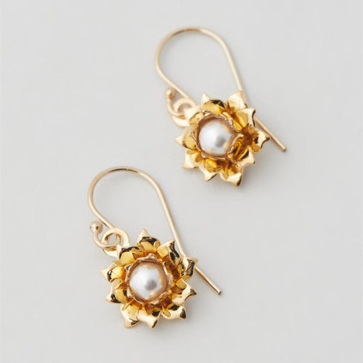 Lilou Earrings | 24K Gold Plate with Swarovski Pearl-Suzie Anderson Home