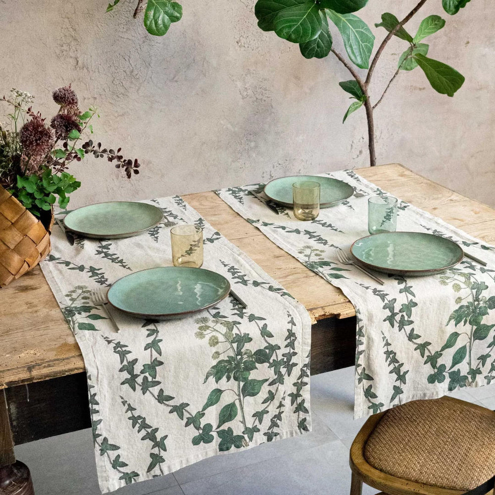 Linen Table Runner Ivy | 48x136cm-Suzie Anderson Home