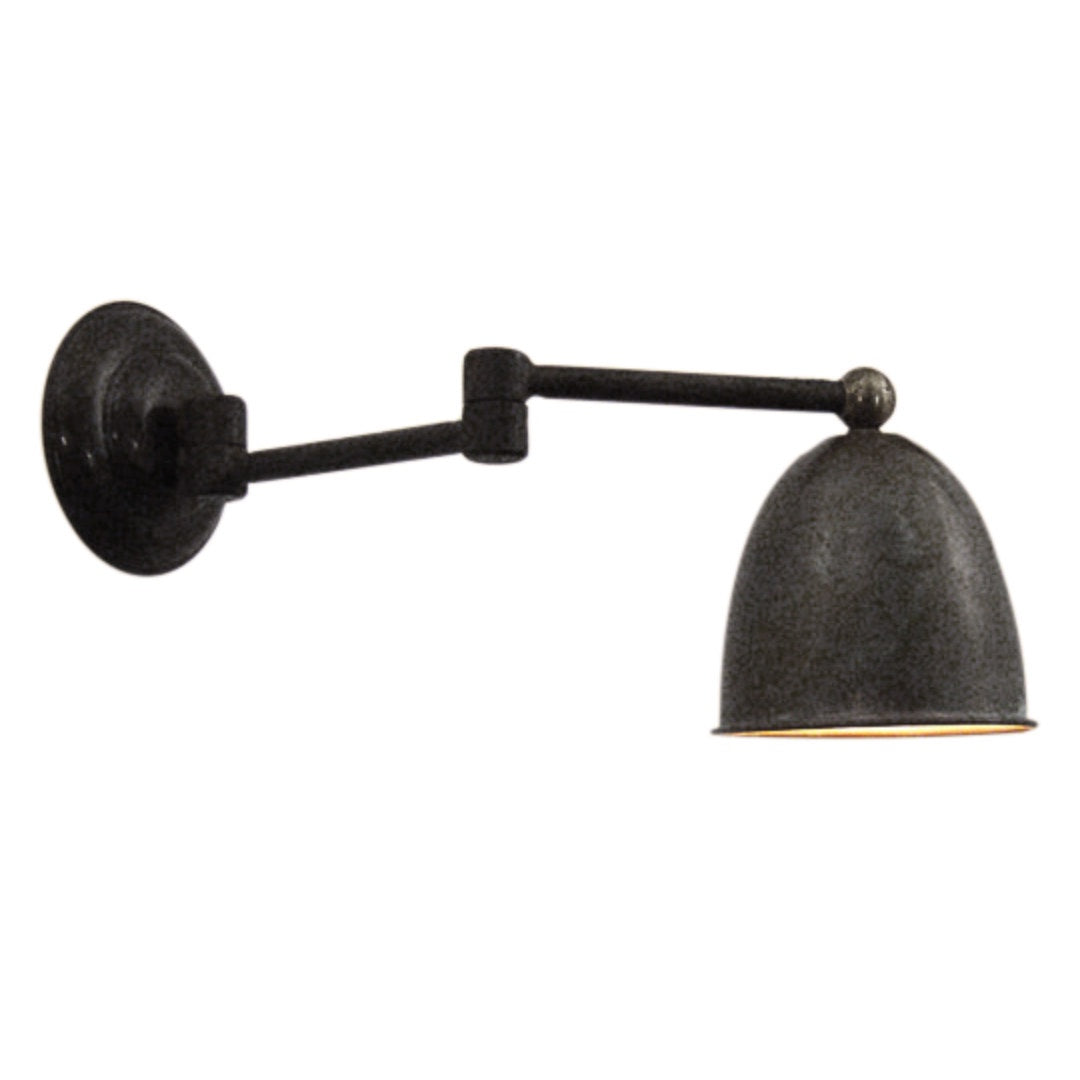 Livorna Swing Arm Wall Lamp | Lead Grey | With shade-Suzie Anderson Home