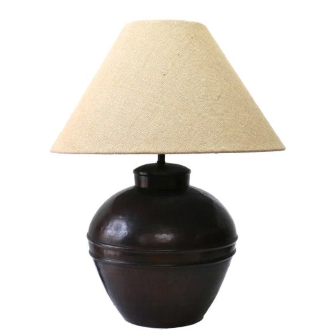 London Hammered Ridge Lamp Base | Dark Antique Bronze | H44cm W approx 33cm-Suzie Anderson Home