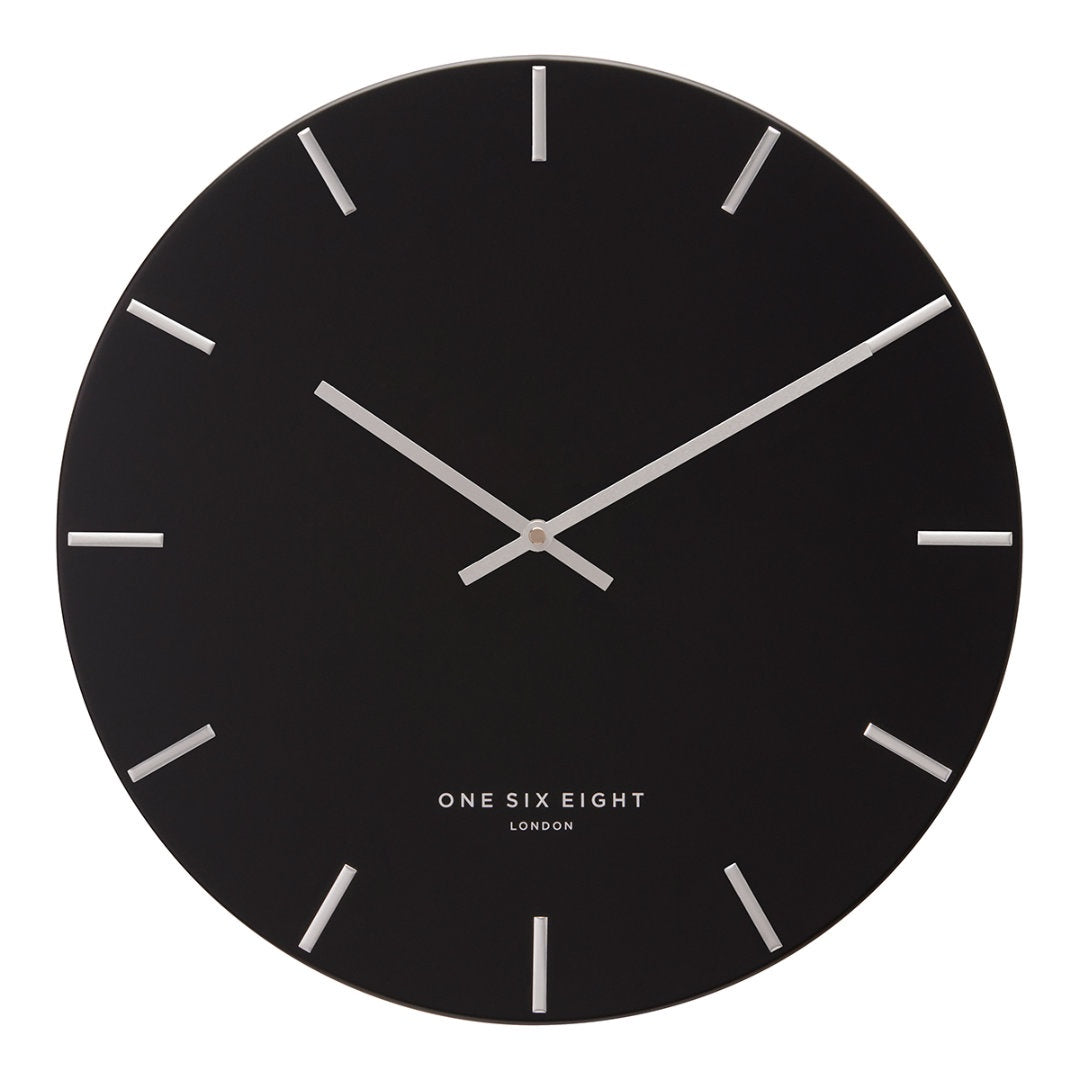 Luca Silent Wall Clock | Black | 60cm-Suzie Anderson Home
