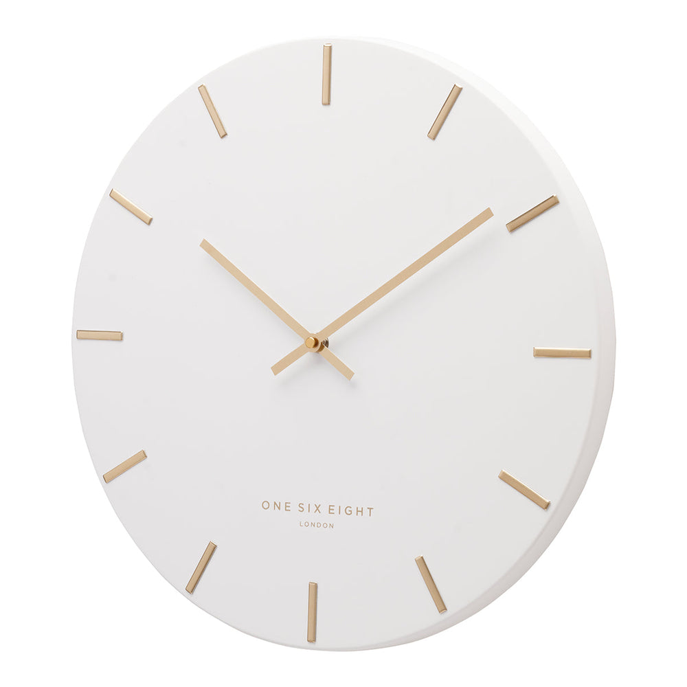 Luca Silent Wall Clock | White | 30cm-Suzie Anderson Home