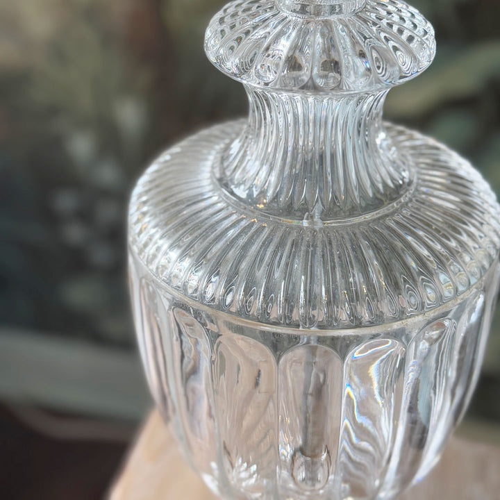 Vintage Reconstructed Candlestick Holder | Brass Crystal | Large-Suzie Anderson Home