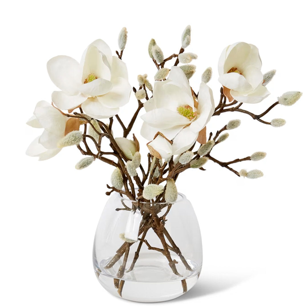 Magnolia White Spray Alma in Small Vase-Suzie Anderson Home