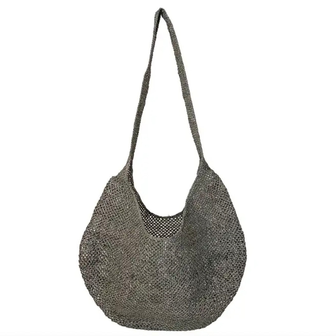 Mamy Raffia Bag | Light Grey-Suzie Anderson Home