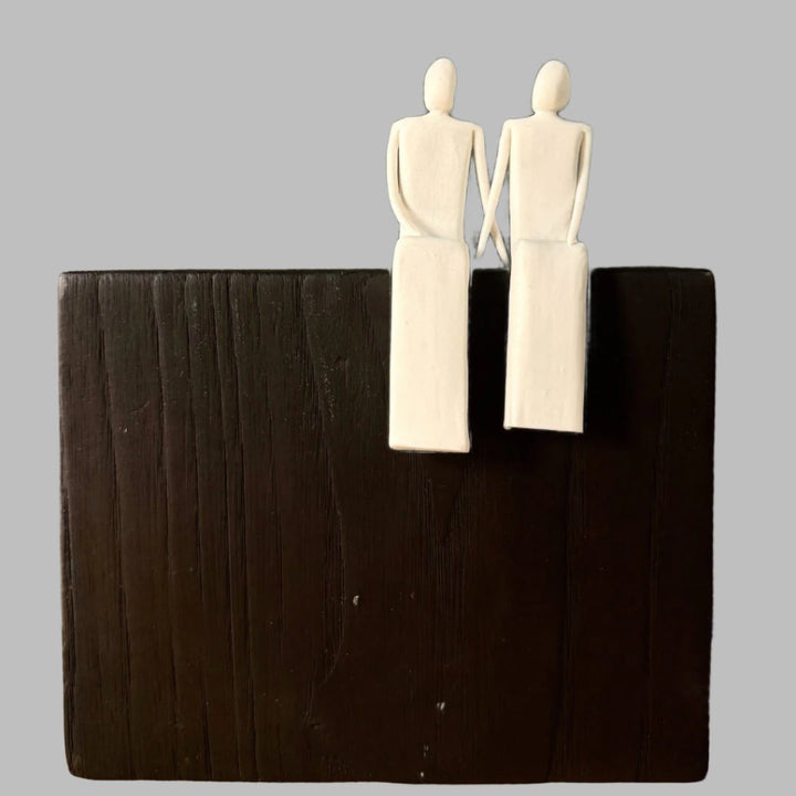 French Sculpture | "La Rencontre" (The date) Man & Man | Laurent Trebout-Suzie Anderson Home