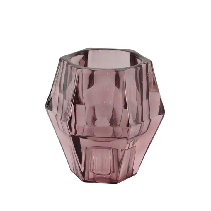 Manon Glass Double Ended Candle Stand | Amethyst-Suzie Anderson Home