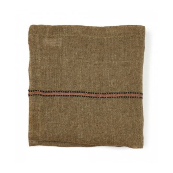 Marie Linen Napkin | Bronze Stripe-Suzie Anderson Home