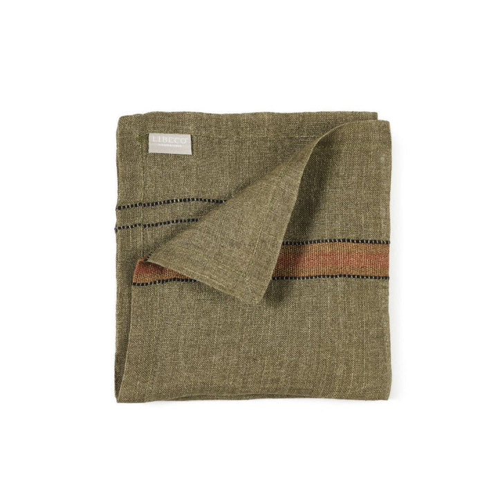 Marie Linen Napkin | Green Stripe | 42x42cm | Libeco Linen-Suzie Anderson Home