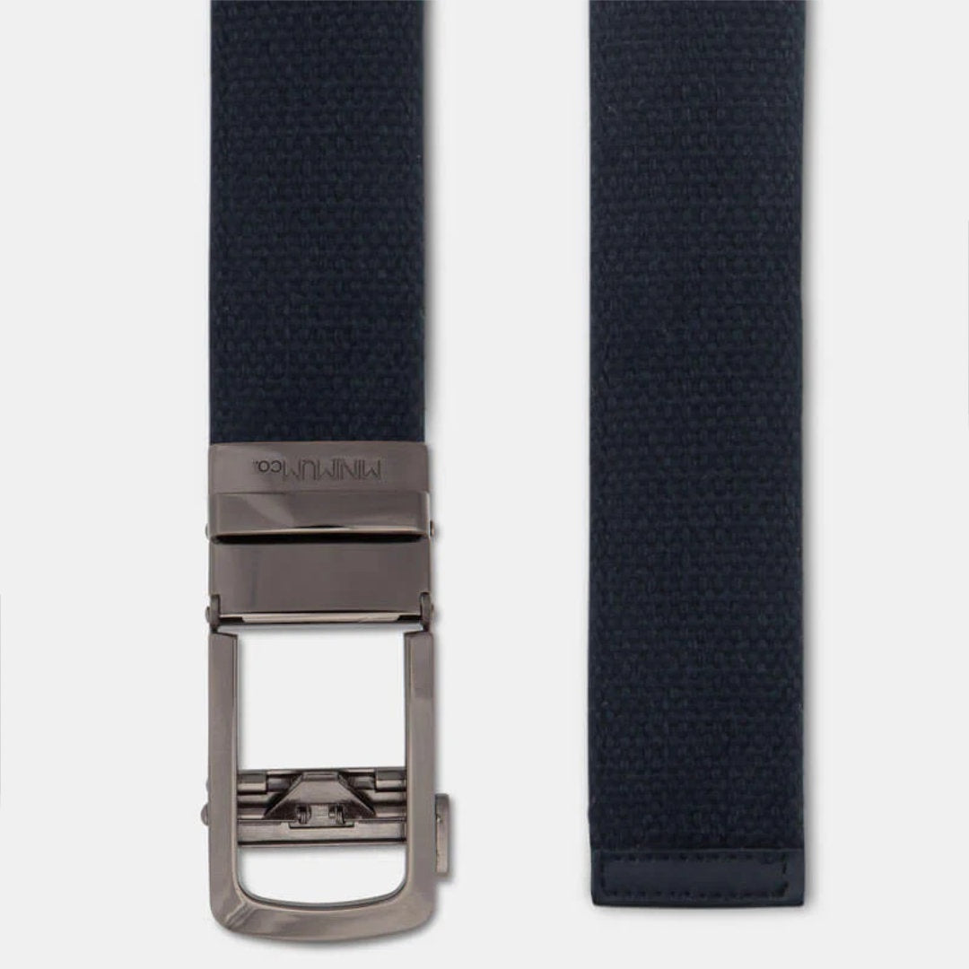 Minimum Belt | Gunmetal Buckle | Black Canvas-Suzie Anderson Home