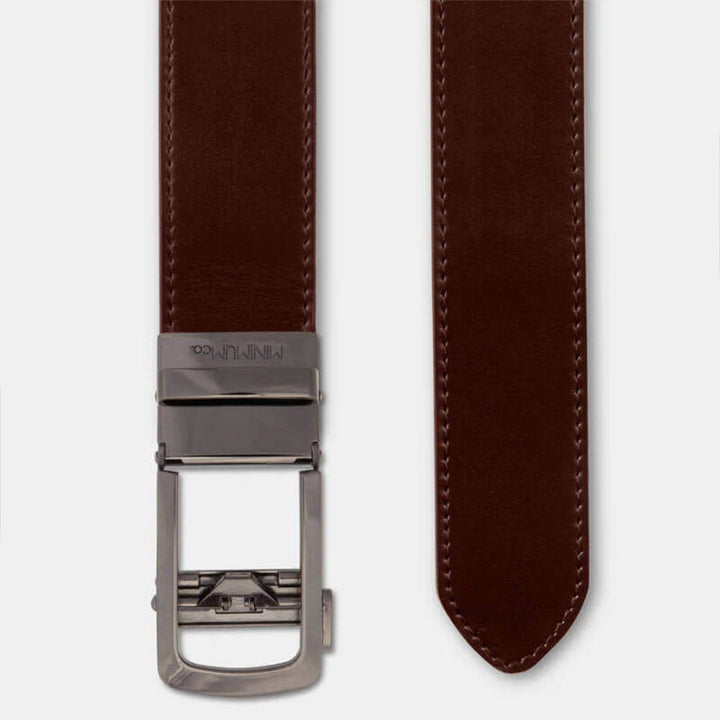 Minimum Belt | Gunmetal Buckle | Brown Leather-Suzie Anderson Home