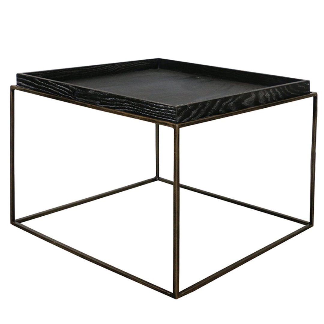 Miron Oak Traytop Table with Metal Legs-Suzie Anderson Home