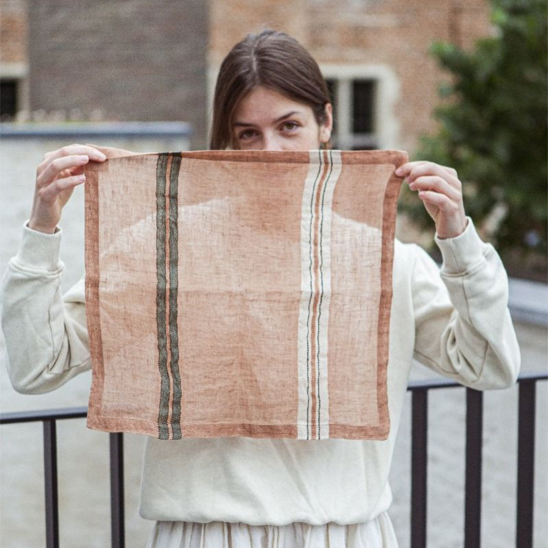 Mojave Stripe | Belgian Linen Napkin-Suzie Anderson Home